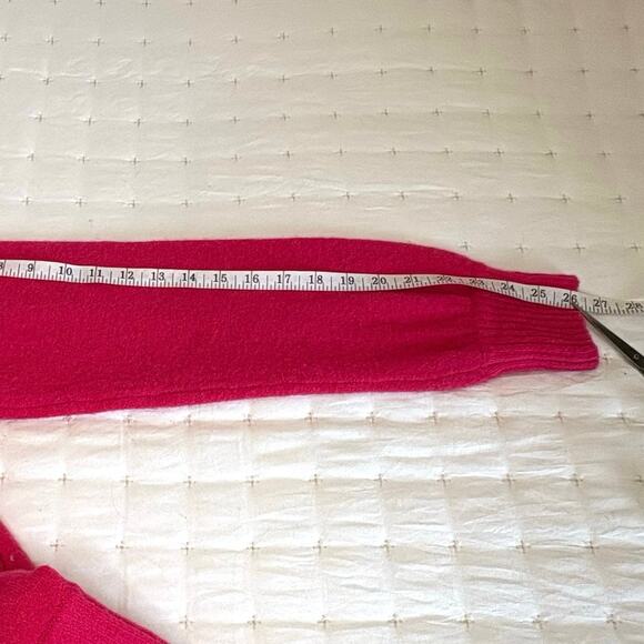 J.Crew Button-Detail Crewneck Sweater Women’s M | Fuchsia Supersoft Yarn - Picture 9 of 10